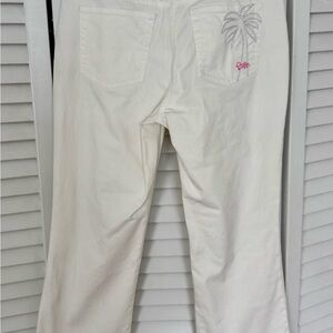 Lilly Pulitzer embroidered Palm Tree size 6 pants capri